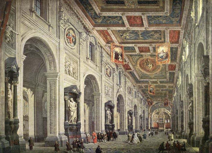 Interior of the San Giovanni in Laterano in Rome